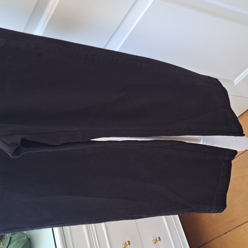 Everlane Womens Black Stretch Utility High Rise‎ Wide Leg Crop Pants 28 - Picture 3 of 9